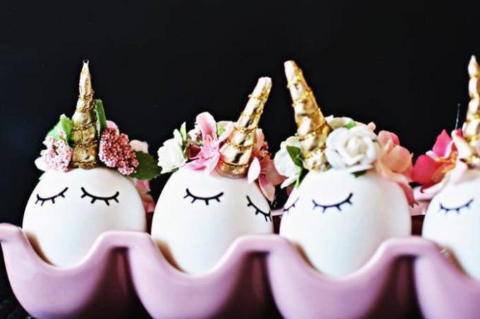 Rękodzieło na Wielkanoc z ich rąk: lovely jednorożec jaja