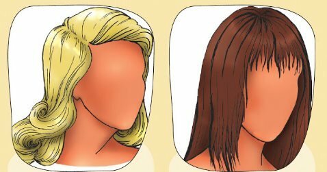 Klasyczne fryzury dla właścicieli długiej (L) i krótkie (po prawej), cienkiej szyi